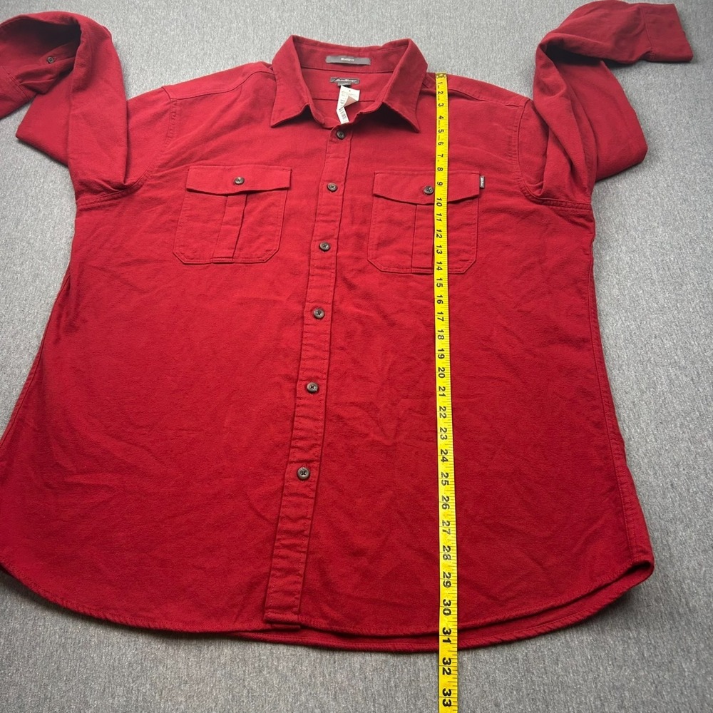 Eddie Bauer Relaxed Fit 2 Pocket Flannel Button Up Long Sleeve Shirt Mens XL Red - Picture 10 of 16